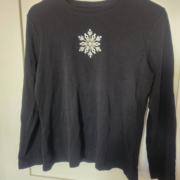 Snowflake Black long sleeve tee M - Picture 9 of 10